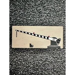 The Cat's Meow Village Lionel Operating Crossing Gate 252 Wooden Shelf Sitter